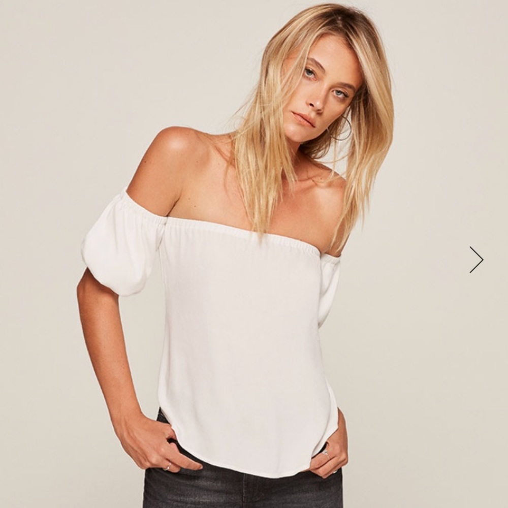 Reformation Pamplemousse Off Shoulder Top NWT